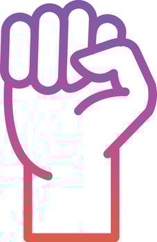 Fist Raised Vector Icon Design