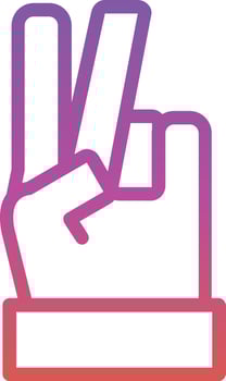 Hand Scissors Vector Icon Design