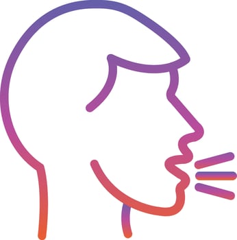 Head Side Cough Vector Icon Design