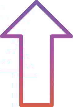 Long Arrow Alt Up Vector Icon Design
