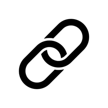 Chain link icon vector isolated