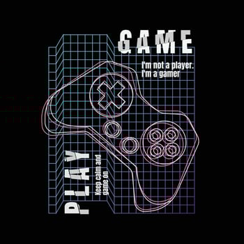 Gammer illustration typography. perfect for t shirt design vector