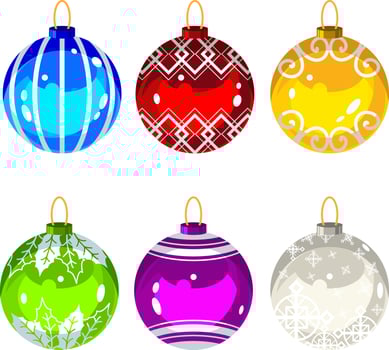 christmas ball ornament vector set festive snow holiday season 02