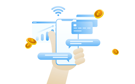 Financial management concept and investment, Flat design of payment and finance with money, cash, banknote, calculator and credit card. png