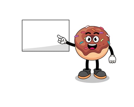 donuts illustration doing a presentation vector