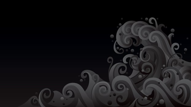 Wave Minimal Black vector