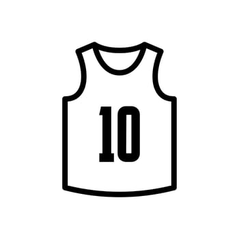 Basketball jersey icon isolated vector
