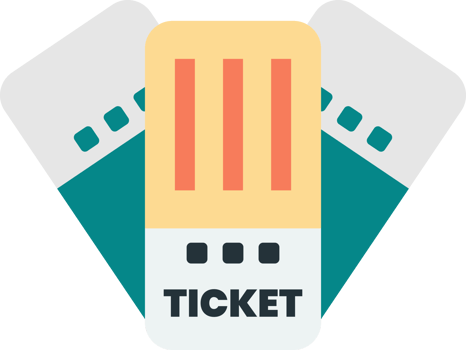 ticket illustration in minimal style png