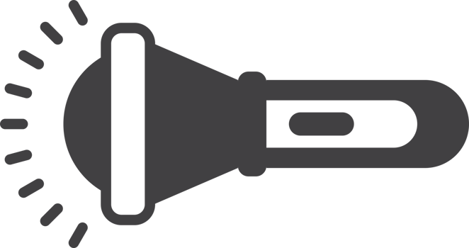 flashlight illustration in minimal style png