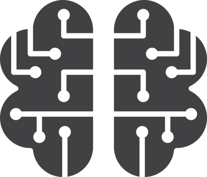 brain and circuit board illustration in minimal style png