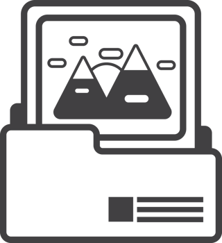 picture storage folder illustration in minimal style png