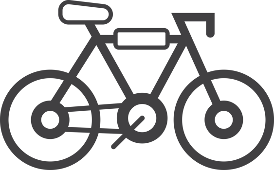 bicycle illustration in minimal style png