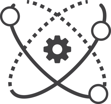 molecules and atoms illustration in minimal style png