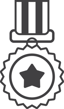 medal illustration in minimal style png