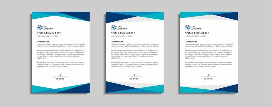 modern corporate letterhead template design vector