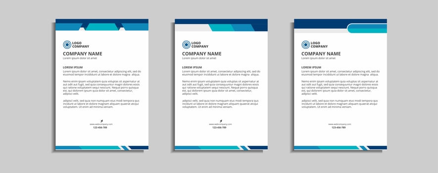 modern corporate letterhead template design vector