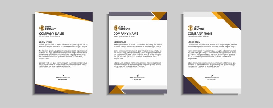 modern corporate letterhead template design vector
