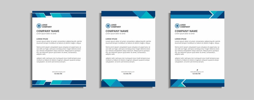 modern corporate letterhead template design vector