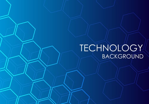 Background technology hexagon stacked with multiple layers It is science and technology that is important to human beings vector