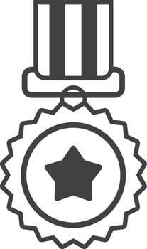medal illustration in minimal style vector