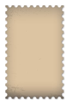 Old grunge postage stamp. Clean postage stamp template. Postage stamp border. Mockup postage stamp with shadow. Blank postage stamp. Vector illustration