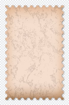 Old grunge postage stamp. Clean postage stamp template. Postage stamp border. Mockup postage stamp with shadow. Blank postage stamp. Vector illustration