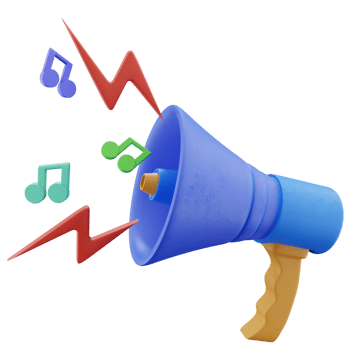 Megaphone 3D Music png