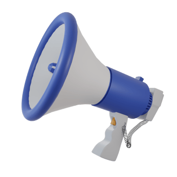 Megaphone 3D Business Announcement png