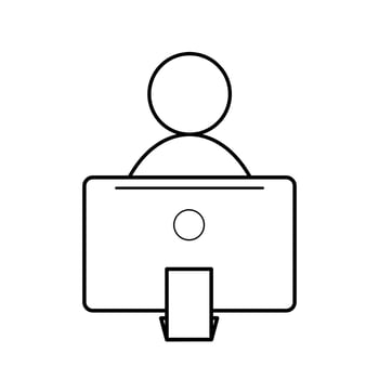Hard worker vector icon