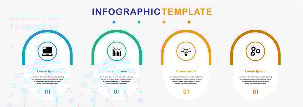 Professional steps infographic vector