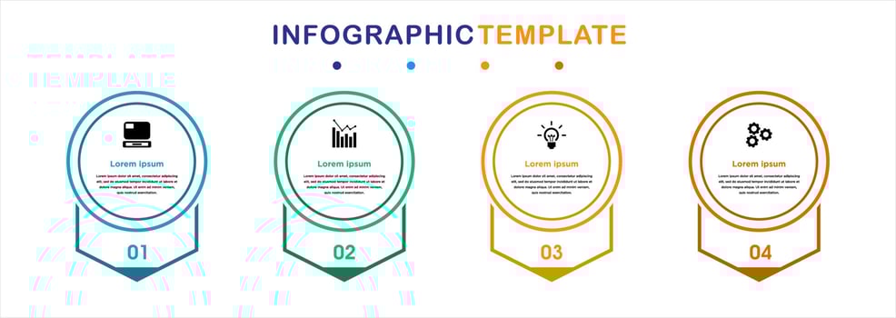 Professional steps infographic vector
