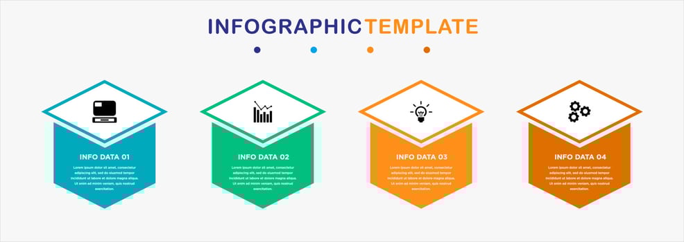 Professional steps infographic vector