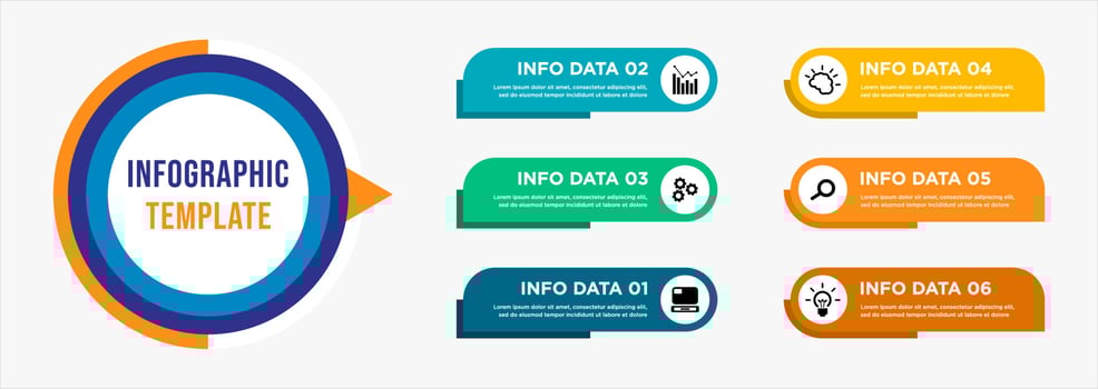 Infographic business banner template design vector
