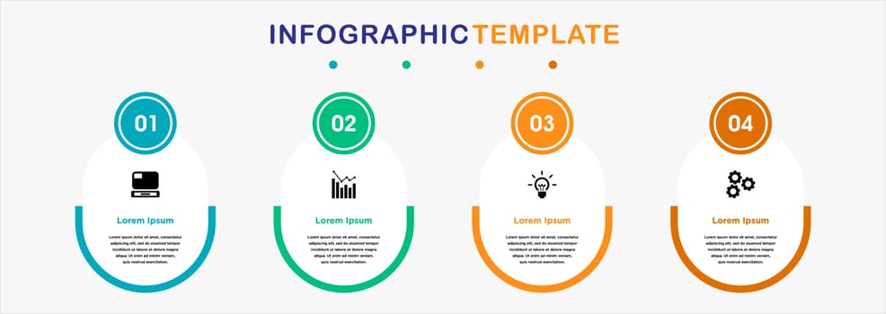Professional steps infographic vector