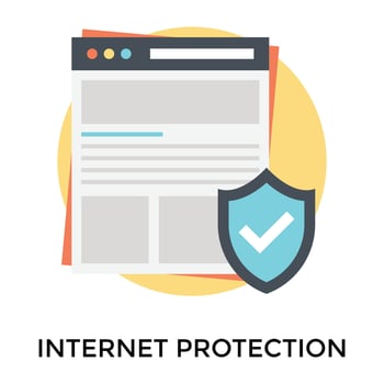 Trendy Web Protection vector