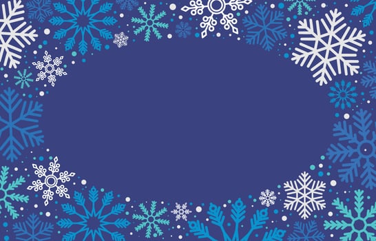 Winter Snowflakes Border Frame vector
