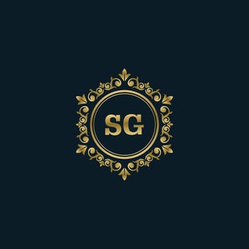 Letter SG logo with Luxury Gold template. Elegance logo vector template.