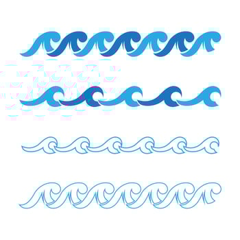 Wave and Water drop Logo Template vector set