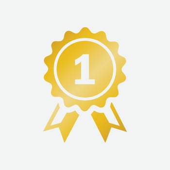 Approved or certified medal icon. Award symbol. Approved or certified medal icon in a flat design. Award symbol isolated on grey background vector