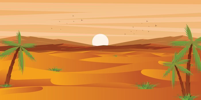 Premium desert wallpaper design with editable vector