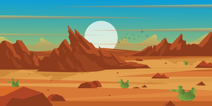 Premium desert wallpaper design with editable vector