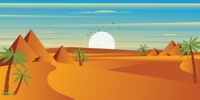 Premium desert wallpaper design with editable vector