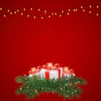 Merry Christmas and Happy New Year Greeting Card vector
