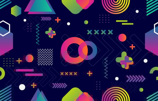Geometric Seamless Pattern with Gradient Color Concept vector