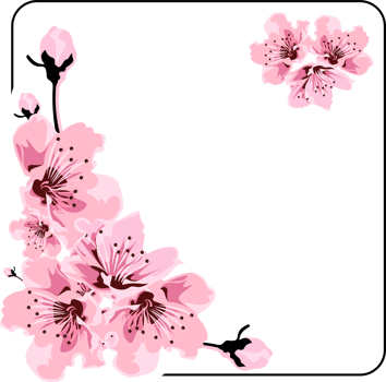 Floral Frame decorated with some pink roses png