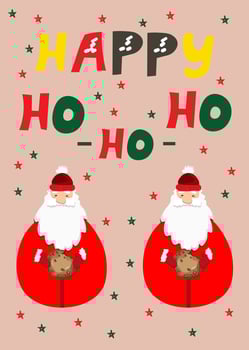 Santa holding cookie  vector illustration holidays postcard