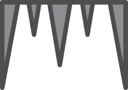 Icicles Vector Icon Design