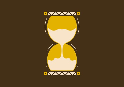 Vintage art illustration of the vintage hourglass vector