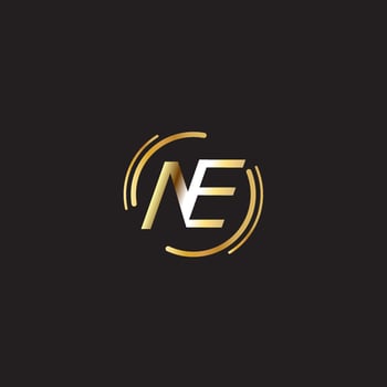 NE Text Logo vector