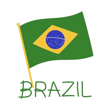 Brazil country flag vector design